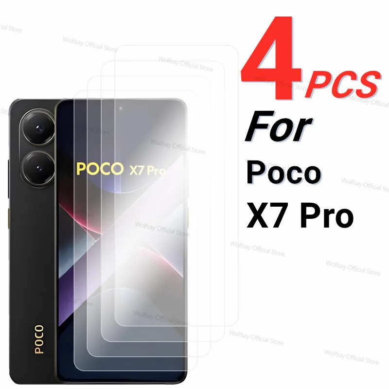 2/4ks chránič obrazovky pre Xiaomi POCO X7 Pro Temperované sklo Xiaomi POCO X7 Pro Full Glue Film Phone Glass Xiaomi POCO X7 PRO
