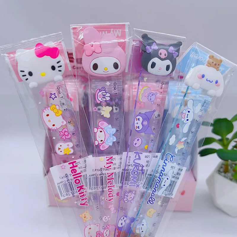 2/4ks kawaii karikatúra Hello Kitty Student Reštarďárstvo Stationaly Cutore My Melody Kuromi Cinnamoroll School Stationery Reguler Supply Supply