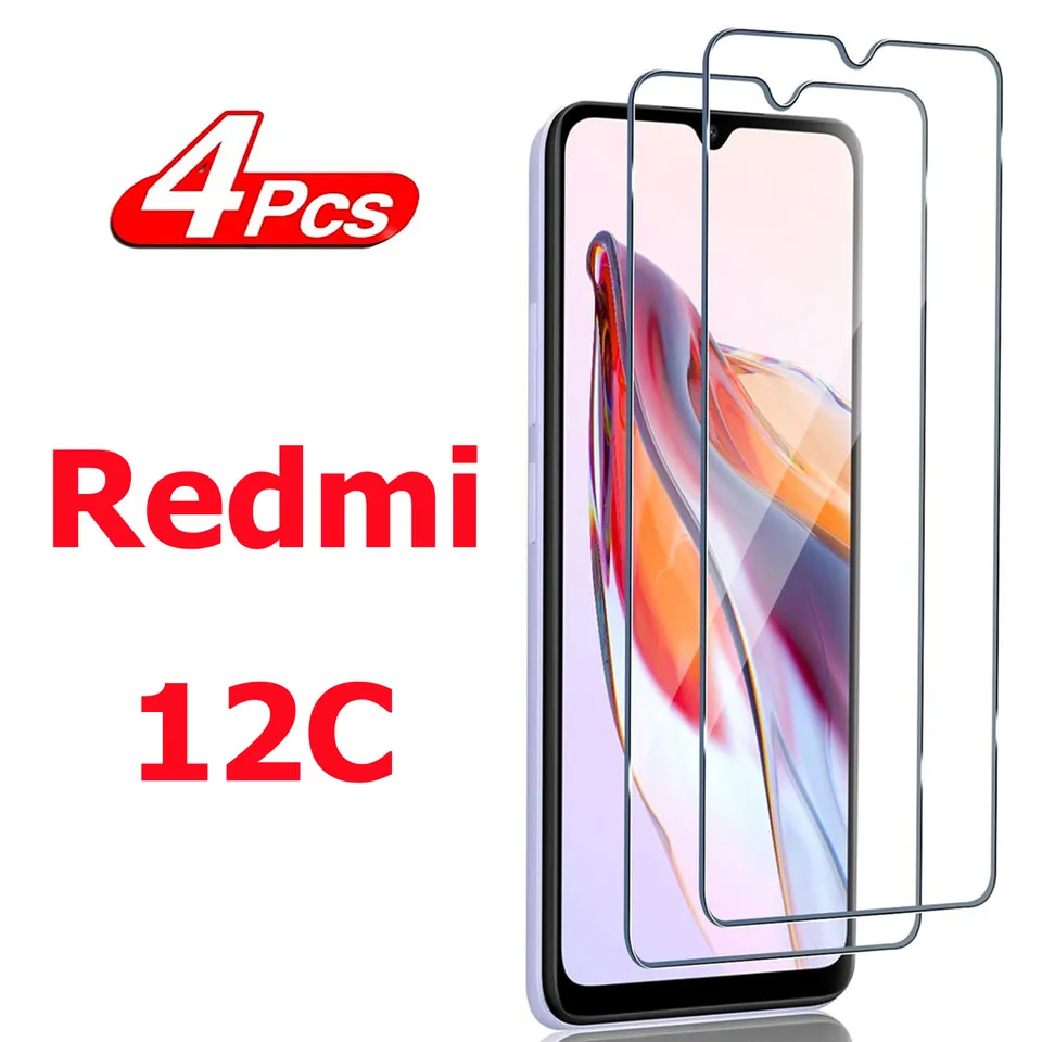 2/4ks pre redmi 12c chránič skla s vysokým obsahom hliníka temperované sklo