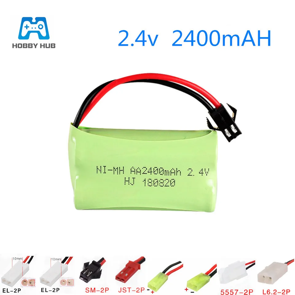 2,4V 2400 mAh AA Nabíjateľná batéria pre diaľkové ovládacie hračky Elektrické hračky Lighting 2.4 V AA 2400 MAH NIMH RC Hračky