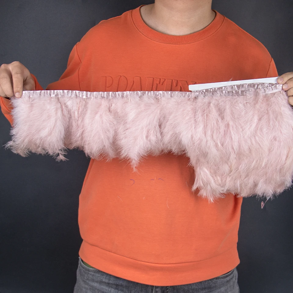 2 5 10 metrov prírodné marabou perie TRIMS Fringe Multicolor Marabou Plume Ribbon Party Dress Decoration Feather 4-6 palca