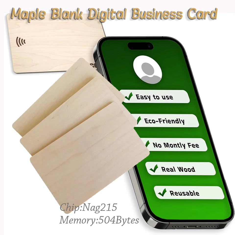 2/5/10ks blank Maple Business Card 215 Smart NFC Card RFID Ultralight Card pre domácich majstrov