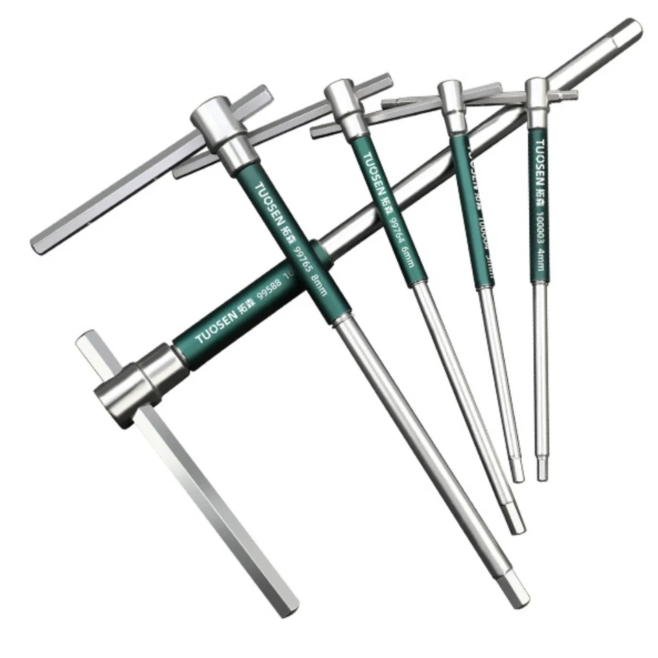 2,5/3/4/5/6 mm torx skrutkovač T Typ allen hex hex chrómový spanner t-tvap ručný náradie predlžovaný T-soketový kľúč Universal