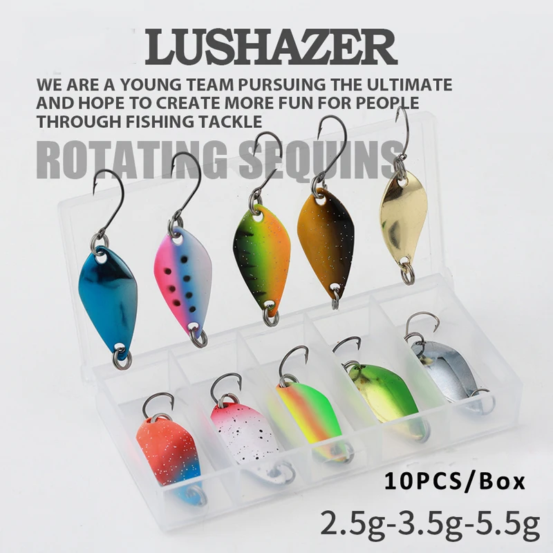 2,5 g/3,5 g/5g rybárska súprava prípravok na laknu návnadu sada sada hradného kovu Spinner Wobbler Spoon Pstruh basová plocha rybárska výveska Lure Lure Lure návnada