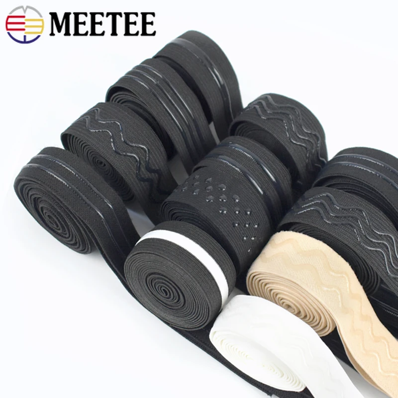 2/5 metrov silikónové elastické pásmo pre spodnú bielizeň 20-50 mm, ktorá nie je šmykľavá gumová páska Webbing Stretch Ribbon DIY Šijacie príslušenstvo
