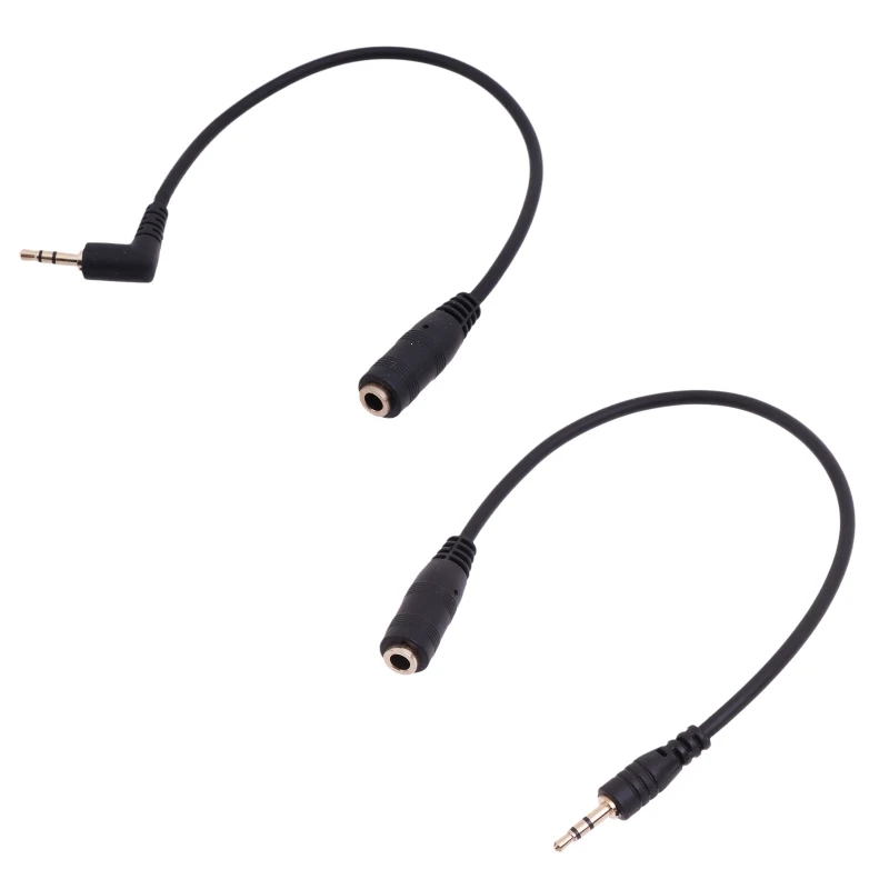 2,5 mm samec až 3,5 mm ženský stereofónny kábel Zlatý kábel Aux pre predlžovanie pre prenosný počítač pre prenosné počítače 20 cm/7,9 ''