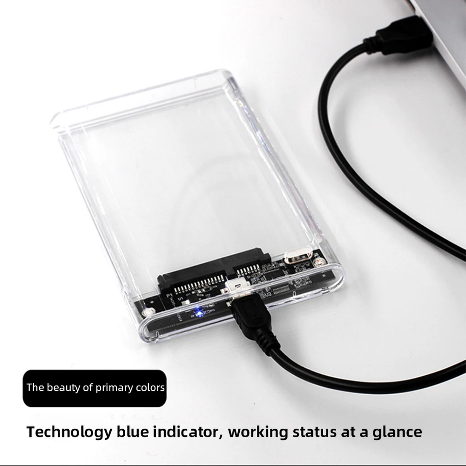 2,5 palca HDD/SSD Transparent HDD SSD CONSTROSURE USB 2.0 USB 3.0 Mobilný pevný disk USB3.1 TYP C SATA pre tablet prenosného počítača