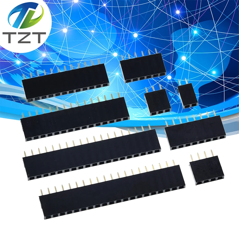 2,54 mm rozstup s jedným radom 2 ~ 40p PCB Socket Board PIN KONEKTOR PRIP PINEAL REAPER 2/3/4/10/11/11/112/20/40PIN pre Arduino