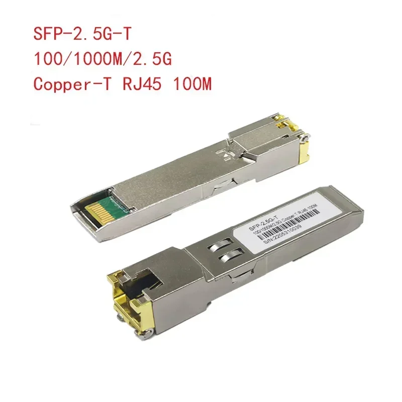 2,5G SFP + NAAR RJ45 KOPER MODUL 2,5 GB SFP RJ45 MODUL 100M VOOR CISCO MIKROTIK TP-LINK D-LINK
