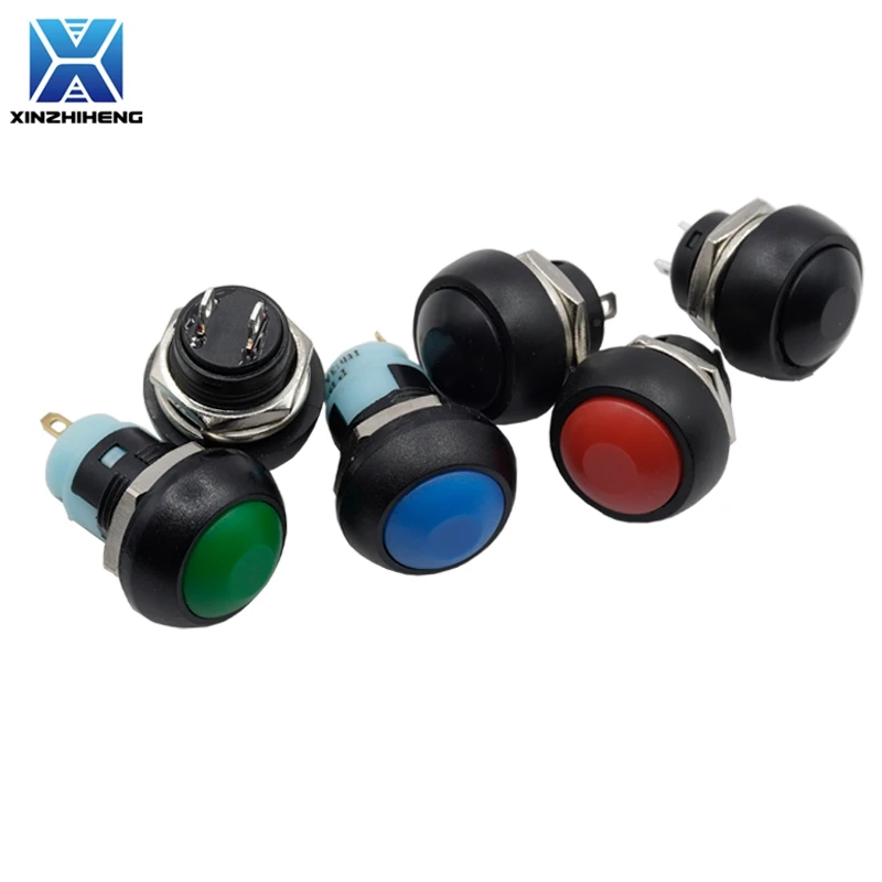 2-5ks PBS-33B PBS-33A MINI MALÝ VODOPLY PROBLE PRÍRODNÉ ZÁKLADNÉ ZAMESTNENIE/RESET 3A250V 6A125VAC 2PIN Inštalačný otvor 12 mm
