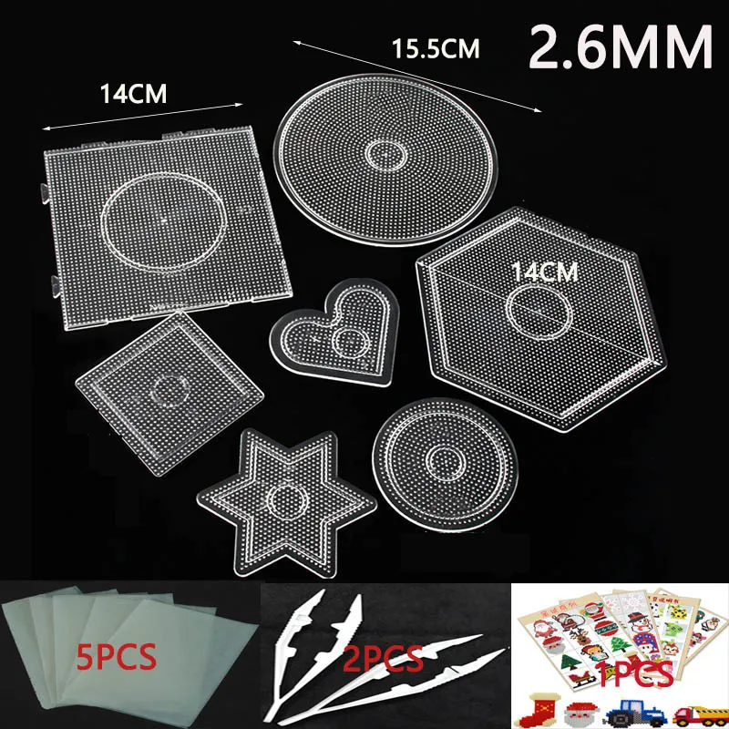 2,6/5 mm mini hama korálky šablóna hračky pre domácich majstrov perleri korálky Vzdelávacie tangramové jigsaw puzzle železné korálky Nástroj zadarmo Doprava zdarma