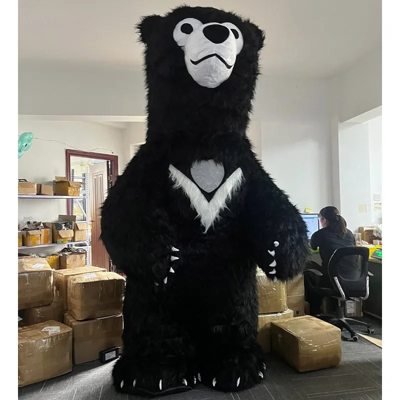 2,6 milióna nafukovacích čiernych kostýmov s úsmevom Medvedík Dospelý plyšový maskot maskot