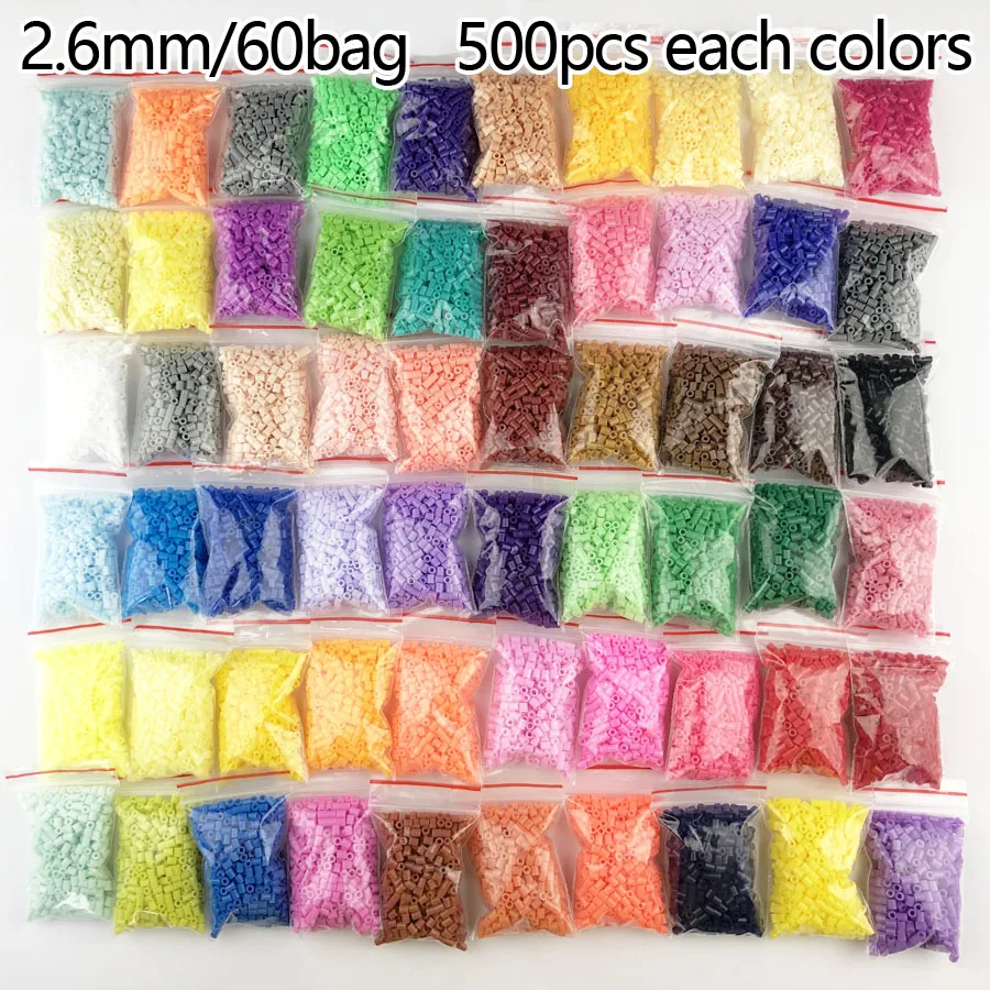 2,6 mm 20-80 Farby Kids Hama korálky Pupukou Perler železné korálky DIY Puzzle Vysoko kvalitné poistkové korálky ručne vyrobené darčekové hračky