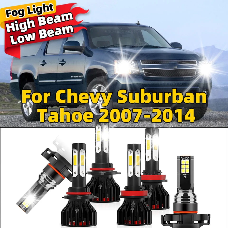 2/6ks LED svetlomet 4side Chip 180W Svetlo hmlové hmly pre Chevy Suburban Tahoe 2007 2008 2009 2010 2010 2011 2012 2013 2014