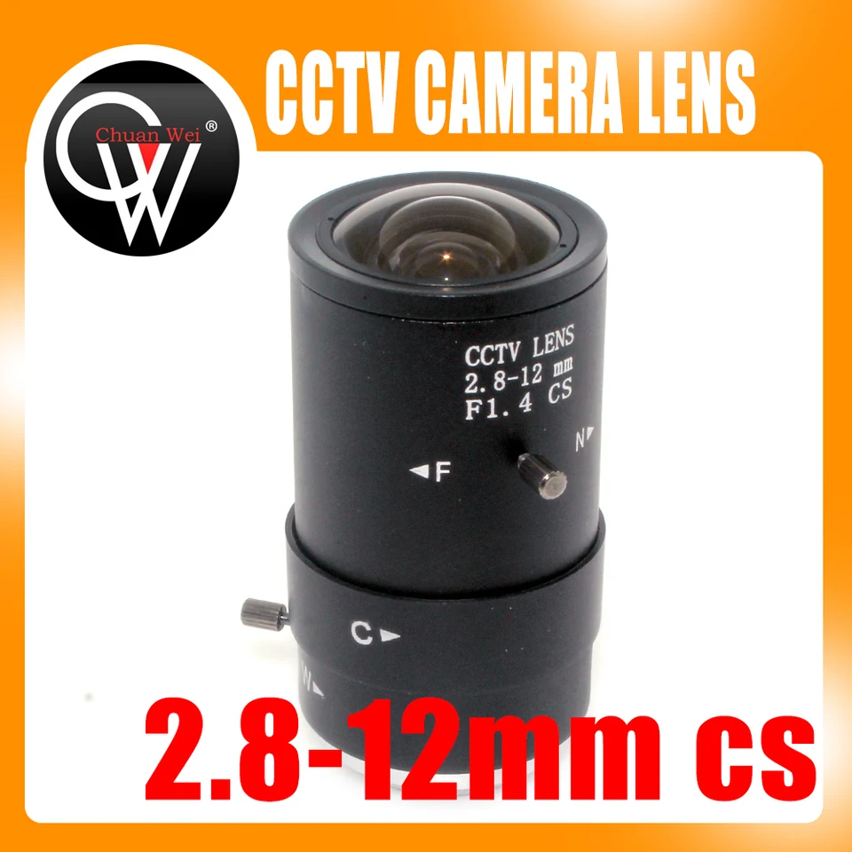 2,8-12 mm objektív CS Mount Varifocal Manual Iris CCTV objektív pre bezpečnostné kamery CCTV