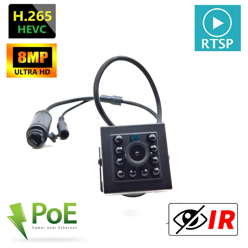 2,8 mm široký uhol 4K Ultra HD 8MP 5MP IP fotoaparát INTERSLODOM P6SLITE ONVIF MINI MALÉ NOCI VISION IR 940NM Poe fotoaparát so zvukom