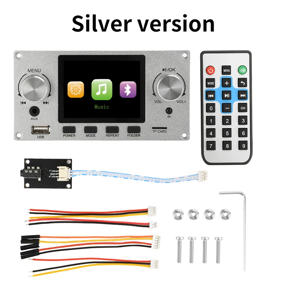 2,8-palcový zosilňovač TFT Bluetooth DC 4.5-5,0V 5W mp3 Dekodérový doska Car Audio USB TF FM Radio Modul MP3 Player Player Screen Screen Screen