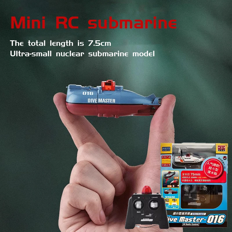 2,9 palca Mini RC Boat Submarine AGM diaľkovo ovládací čln vodotesný potápačský hračky Model Darček pre deti chlapcov