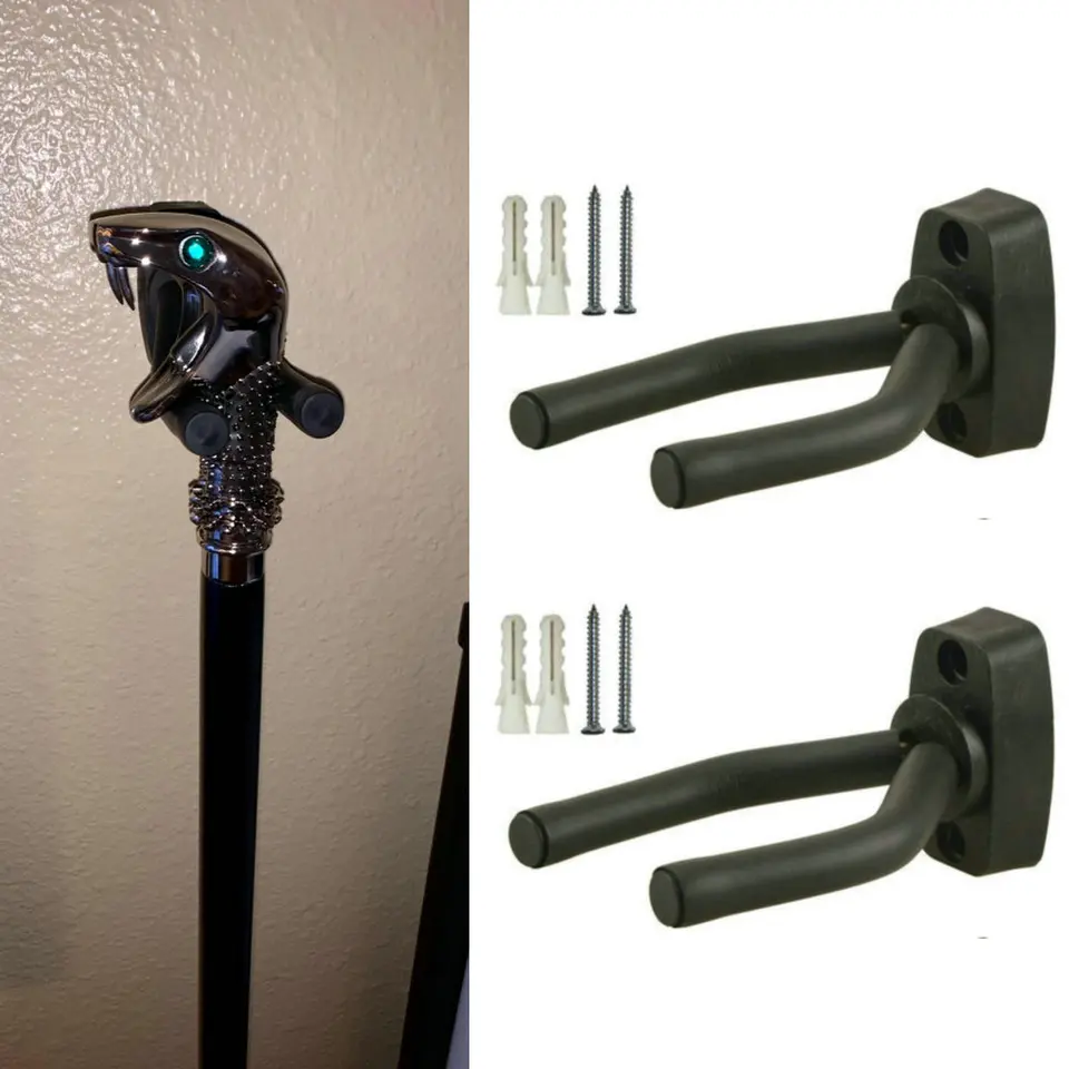 2 balenie vertikálneho displeja robustný držiak na vychádzku na palicu Fit Pimp Cane Walking Stick, Lucius Malfoy's Cane, žezlo pre cisára