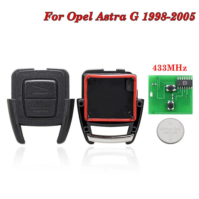 2 Diaľkové uzáver kľúča s obvodovou doskou vhodné pre Vauxhall/Opel Astra G 1998-2005 2004 2003 2002