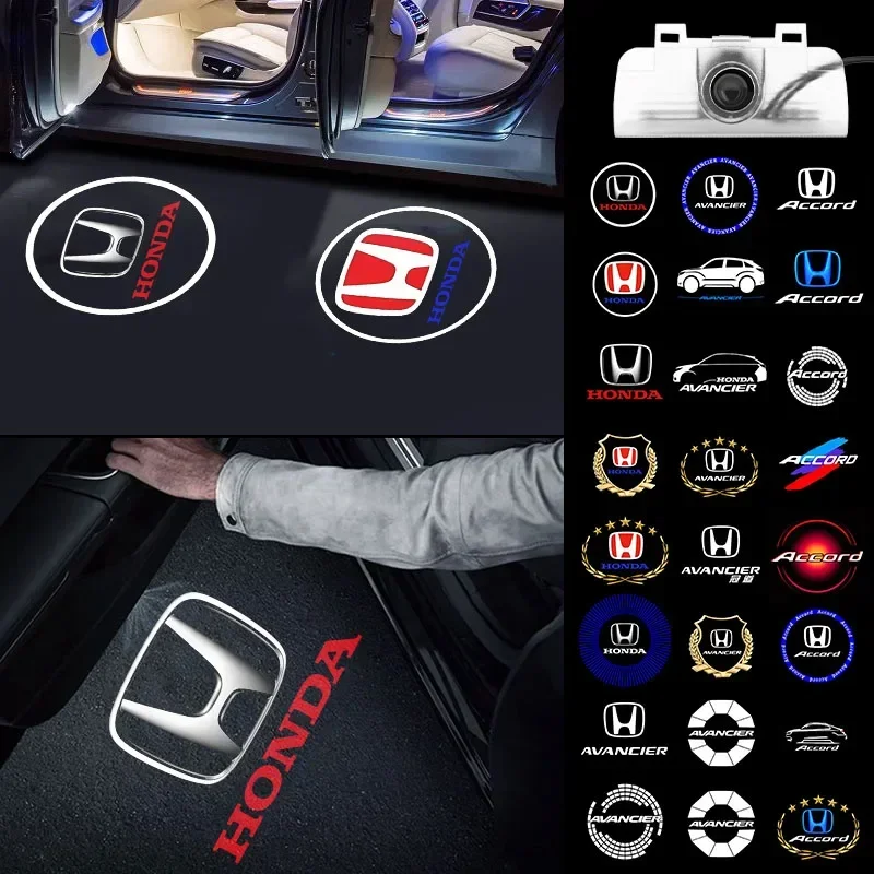 2-dielne LED Dvere CAR Dvere Laser Projector Light Vitajte svetlo Emblem Lampy pre Honda Accord Elysion Cr-Z Odyssey Spirior Accessories