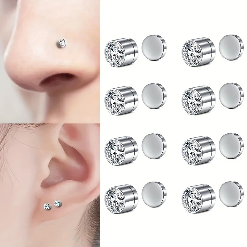 2-dielne magnetické nosné gombíky, prispôsobený punkový štýl, módne dámske nosné šperky, nie je potrebné piercing, vintage štýl