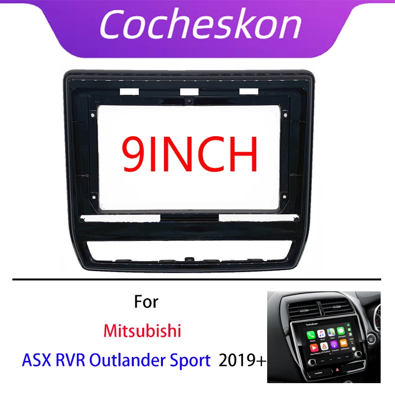 2 DIN 9 palcového inštalácie automobilu GPS GPS MP5 ABS PLAST FASCAL FASCION PANEL Rám pre Mitsubishi ASX RVR Outlander Sport 2019+