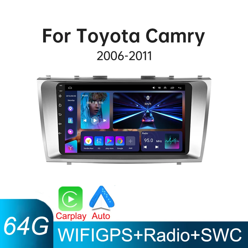 2 DIN Android Car Multimedia Video Player Android Radio pre Toyota Camry 2006 2007 2008 2009 2010 2011