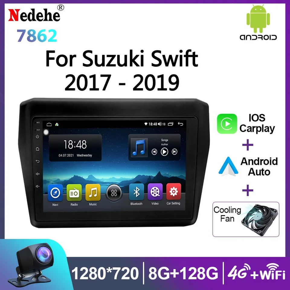 2 DIN Car Radio Stereo Android CarPlay pre Suzuki Swift 5 2017 2018 2019 2019 Multimedia Video Player Autoradio Audio Qled Screen 4G 4G
