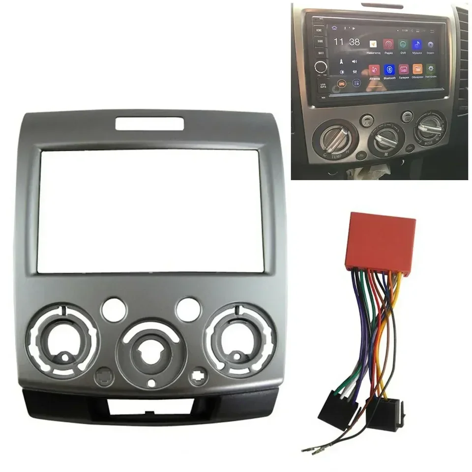 2 DIN Car Stereo Radio DVD Fascias Dash Panel pre Ford-Ranger PJ PK TRIM TRIM KRIČ Rámový kryt pre Mazda BT-50 2006-2011