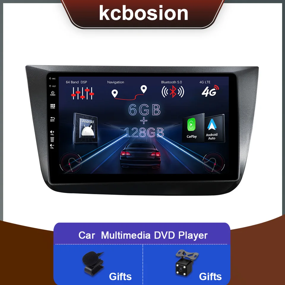 2 DIN Car Stereo Radio Multimedia DVD Android 14 pre VW Altea 2004-2015 GPS RDS CarPlay DSP BT5.0 360 Camera 6+128G