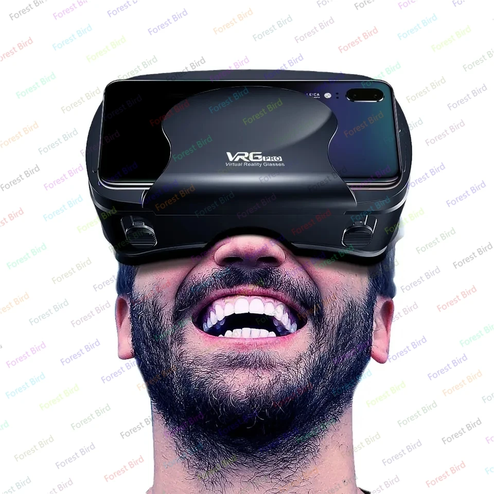 2 Dostupné okuliare VR Mobilná virtuálna realita na celej obrazovke Vákonná širokouhlá VR náhlavná súprava Games Vrg Pro 3D VR okuliare