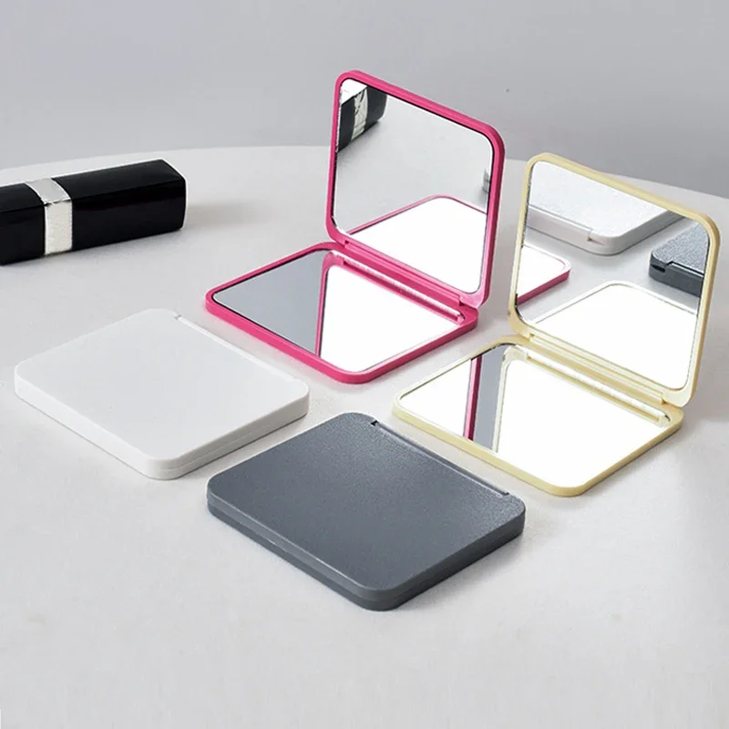 2-face make-up zrkadlové prenosné prenosné roztomilé dievčenské darčekové ruky Mini zrkadlo vrecko s obojstranným make-upom kompaktné viac farieb