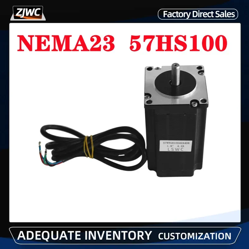 2 fázový NEMA 23 Krokový motor 57x100 mm 2,5 NM NEMA23 CNC Krokový motor 4 drôtený hriadeľ Dia 8 mm pre CNC Lathe Machine 3D tlačiareň