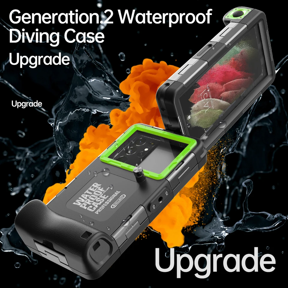 2 Generácia pod vodou potápačská skrinka pre Samsung S24 Ultra Fe A16 A06 Potápanie 15m hĺbka vodotesného puzdra pre iPhone 16 Pro Max 15 14 14