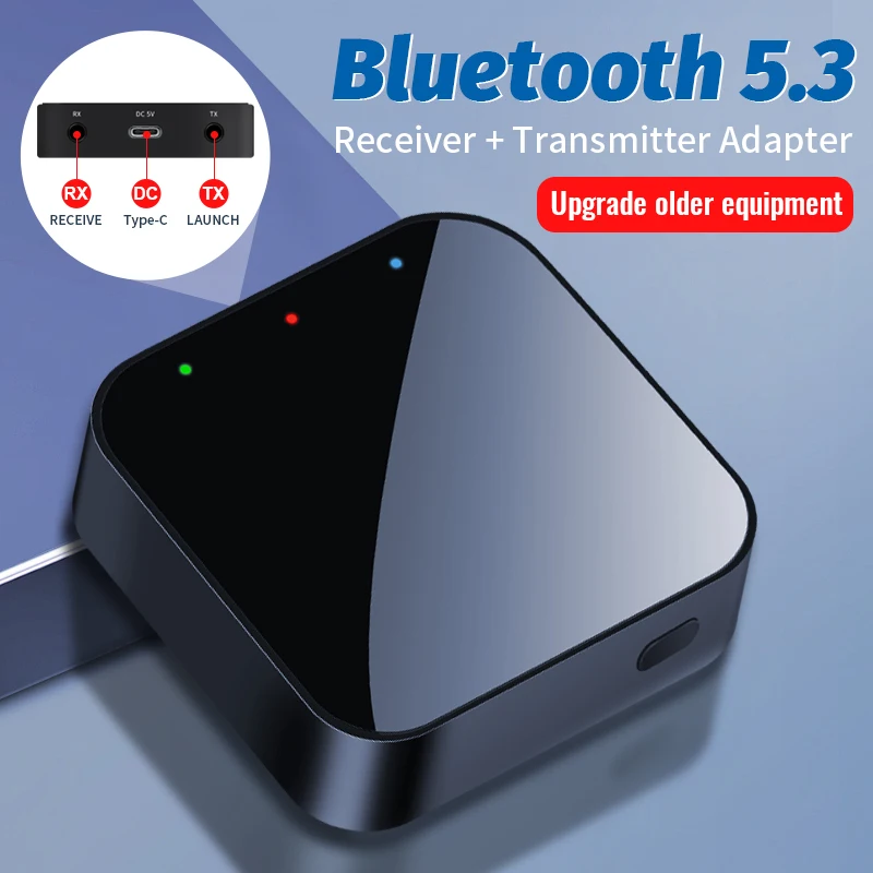 2 IN1 Bluetooth 5.3 Vysielač prijímača 3,5 mm AUX Jack Stereo Wireless Audio Adapter pre slúchadlá pre reproduktory