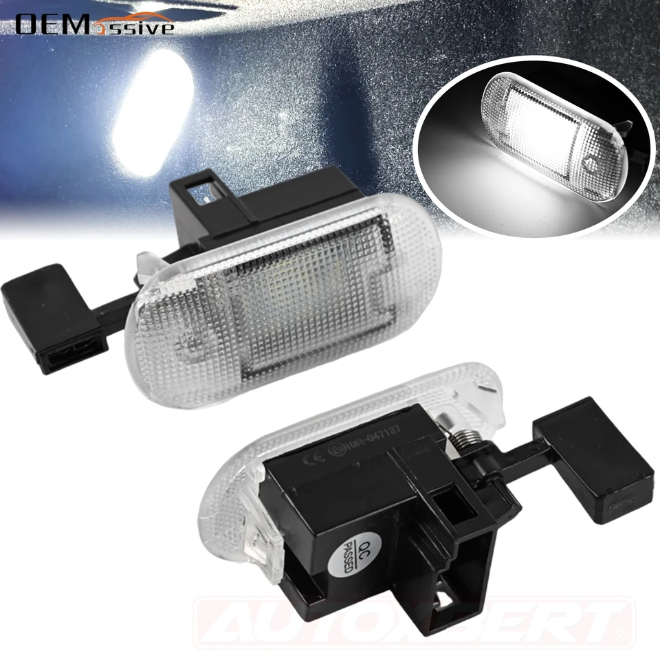 2 interiér Canbus White Led Glove Light Light Light pre VW Nová Bettle Bora Caddy Golf MK4 Touran Touareg SkoDa Fabia Octavia Superb Superb