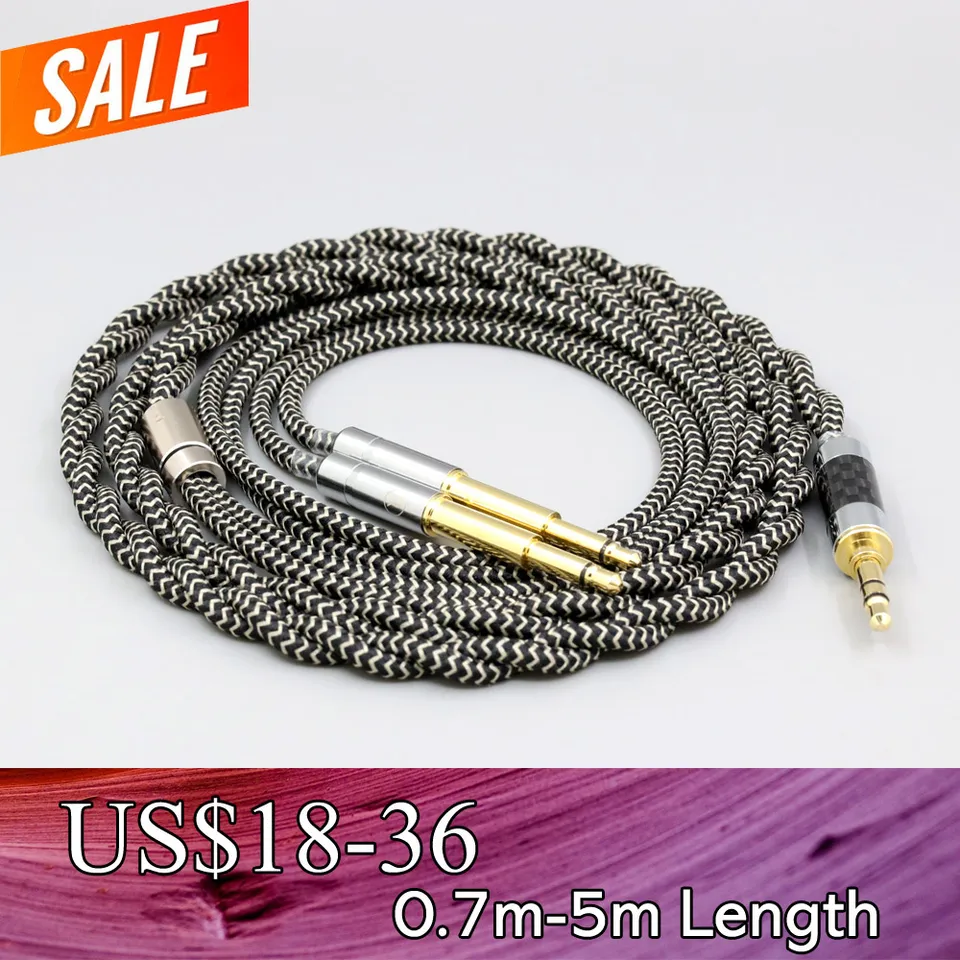 2 jadro 2,8 mm Litz OFC Serfón Shield Braided Ruckve Cable pre Meze 99 MEZE99 Classics Neo Noir Headset slúchadlá LN008052