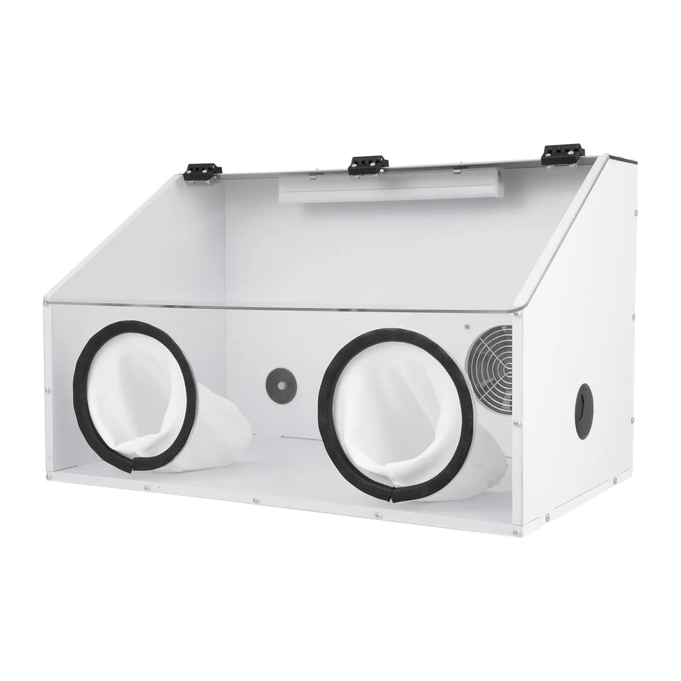 2 jamky stolové leštičky prachové boxy LED svetlo Elektrické brúsenie stola leštička Dust Box s ventilátorom dúchadla 5500R/min