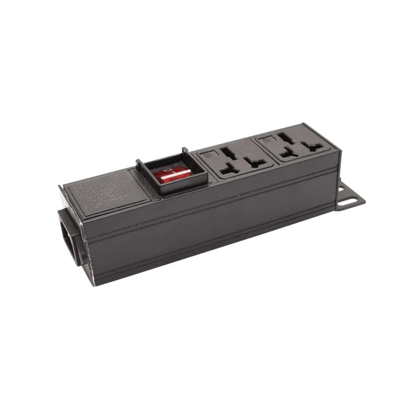 2 jednotka zásuvky PDU Power Strip Sieťový skrinka Distribúcia 16A Univerzálny výstupný prepínač C14 Prenos 16A 4000W