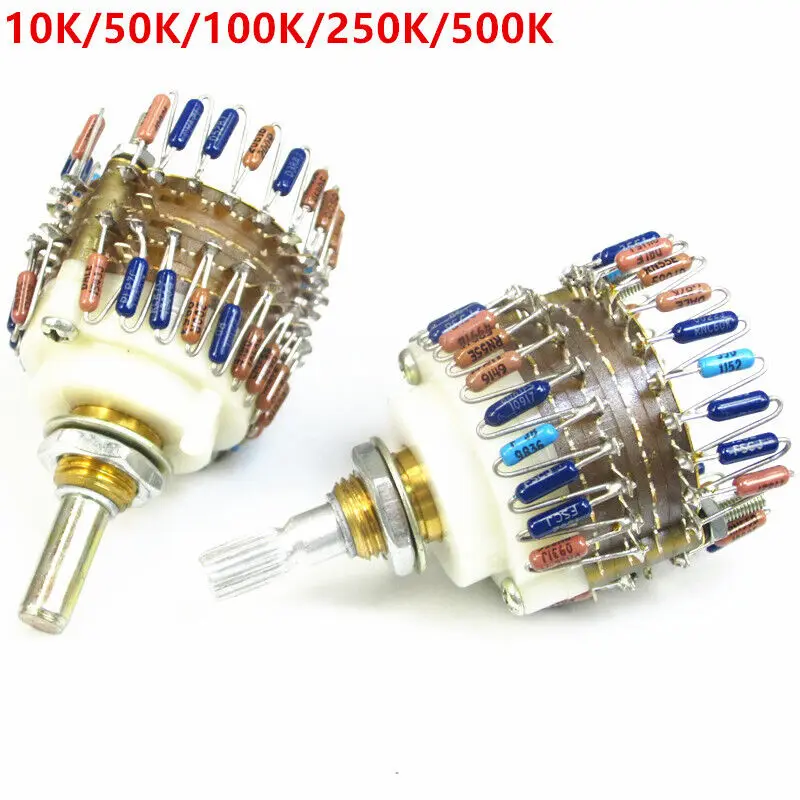 2 kanály Objem Potentiometer 10k/50k/100k/250k/500 000 Dale 23 krokov Atenuátor