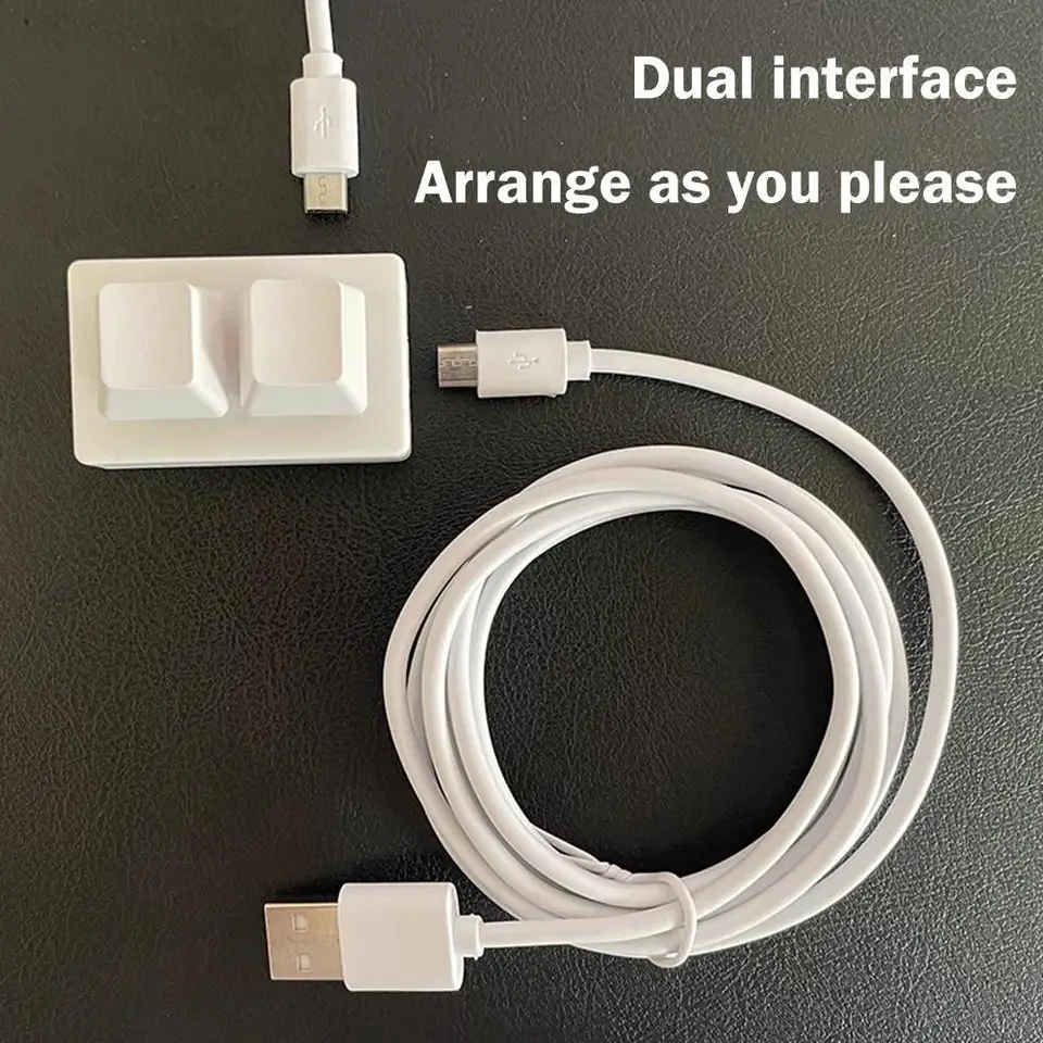 2 klávesy RGB USB Vlastné programovateľné makro mini klávesnica Kópia a prilepte klávesnicu pre Photoshop Gaming Keypad Red Switch Keyboard