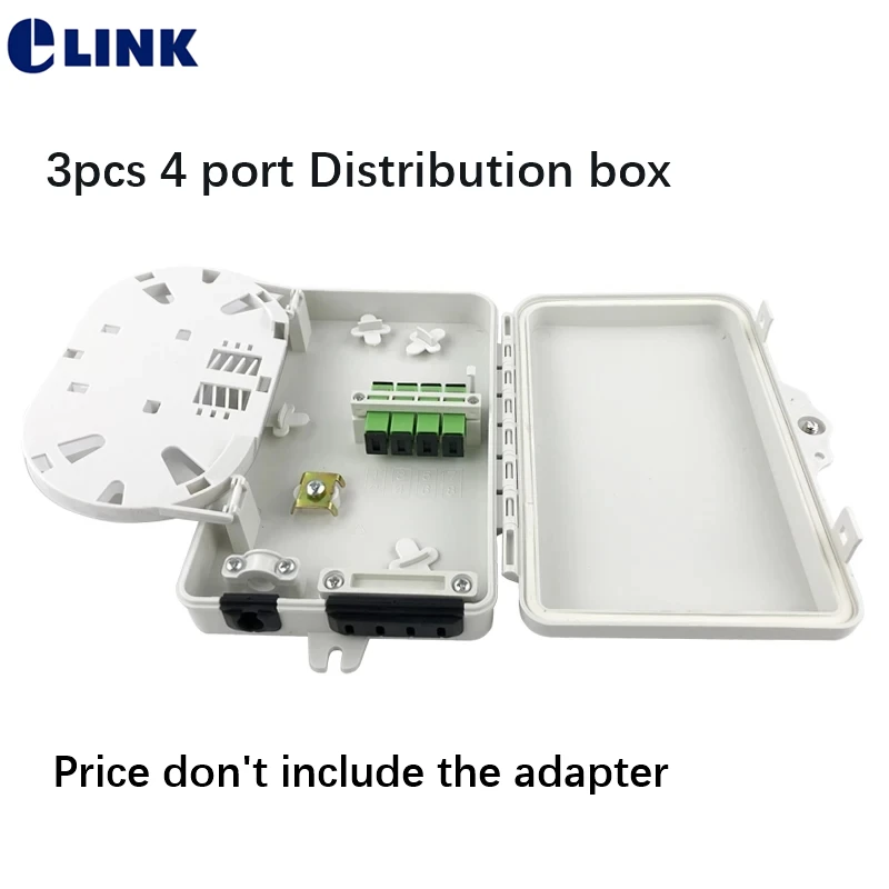 2 ks 4port ftth distribučná krabica SC FC Wall Mount Waterproof Terminálová skrinka Vnútorná vonkajšia ABS IP65 Vlákno Optická spojovacia skrinka
