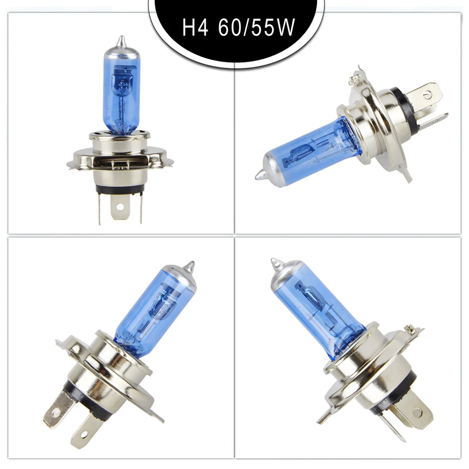 2 ks automobil auto auto h4 hid xenón super biely svetlý svetlomet dc 12v 60/55 W halogénové žiarovky nahradenie Univerzálne odolné