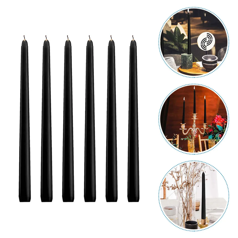 2 ks Bavlnená večera vysoký zúženie sviečok domáce dekorácie Candles parafín rovno