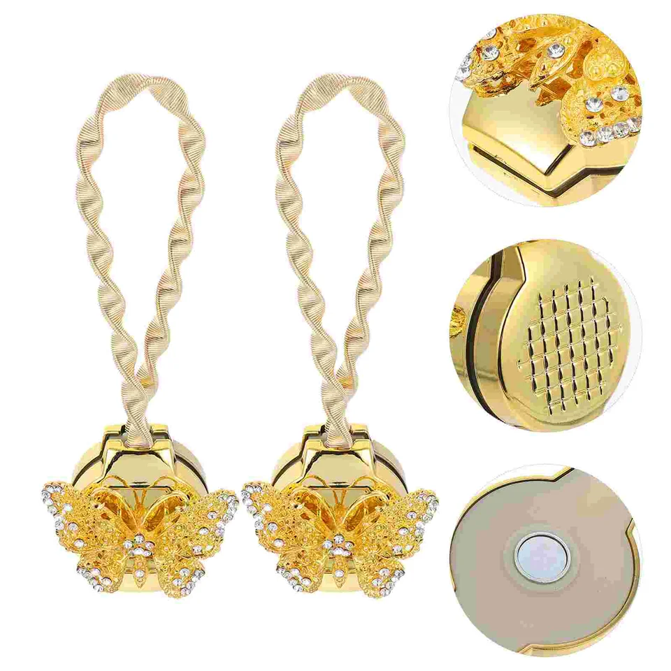 2 ks Butterfly Curtain pracky pracky Drapes Clip Topyback Smienky Motýle sponky Magnetické záclony