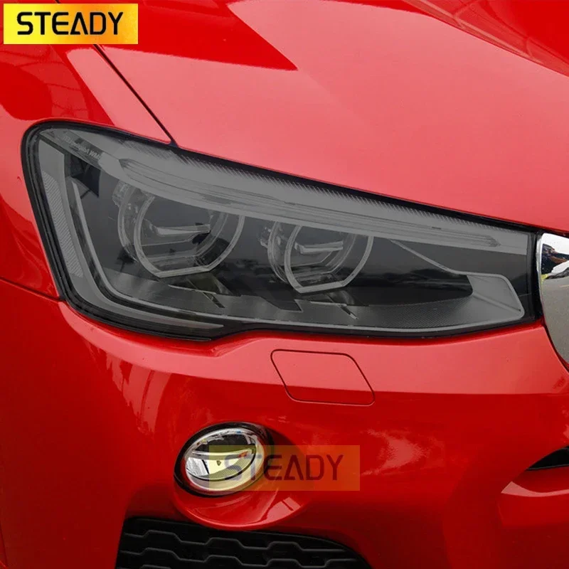 2 ks CAR Svetlomet Ochranný film Svetlomet s priehľadnou čiernou nálepkou TPU pre BMW X4 F26 2014-2018 M G02 2020 Príslušenstvo