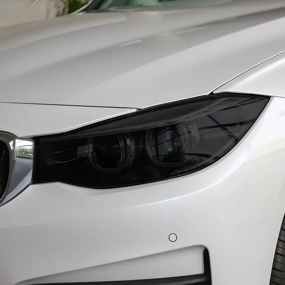 2 ks CAR Svetlomet Ochranný film Trestlam svetiel Priehľadná čierna nálepka TPU pre BMW 3 Series F30 F31 G20 G21 F34 GT Príslušenstvo