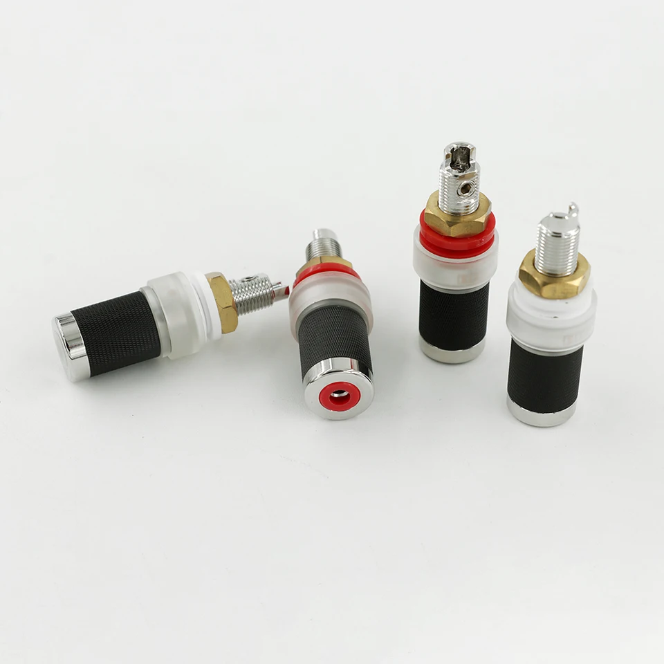 2 ks Eizz EZ-302 Väzba reproduktora Post Banana Jack Hifi DIY zosilňovacia trubica viažuca sa viazaná po ródii pokovovaná meďou Tellurium