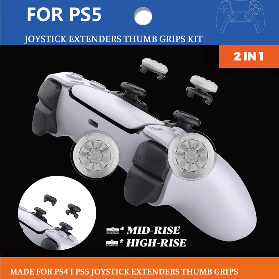 2 ks GamePad palcové grips Grips High Low Rise Cover Non-Slip Palca Grips Performance Joystick Cover pre PS4 pre ovládač PS5